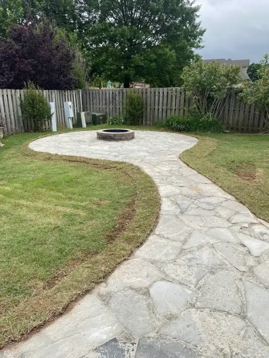 Hardscape Flagstone Path Fire Pit Springdale
